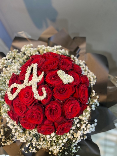 Personalised Initials Rose Bouquet